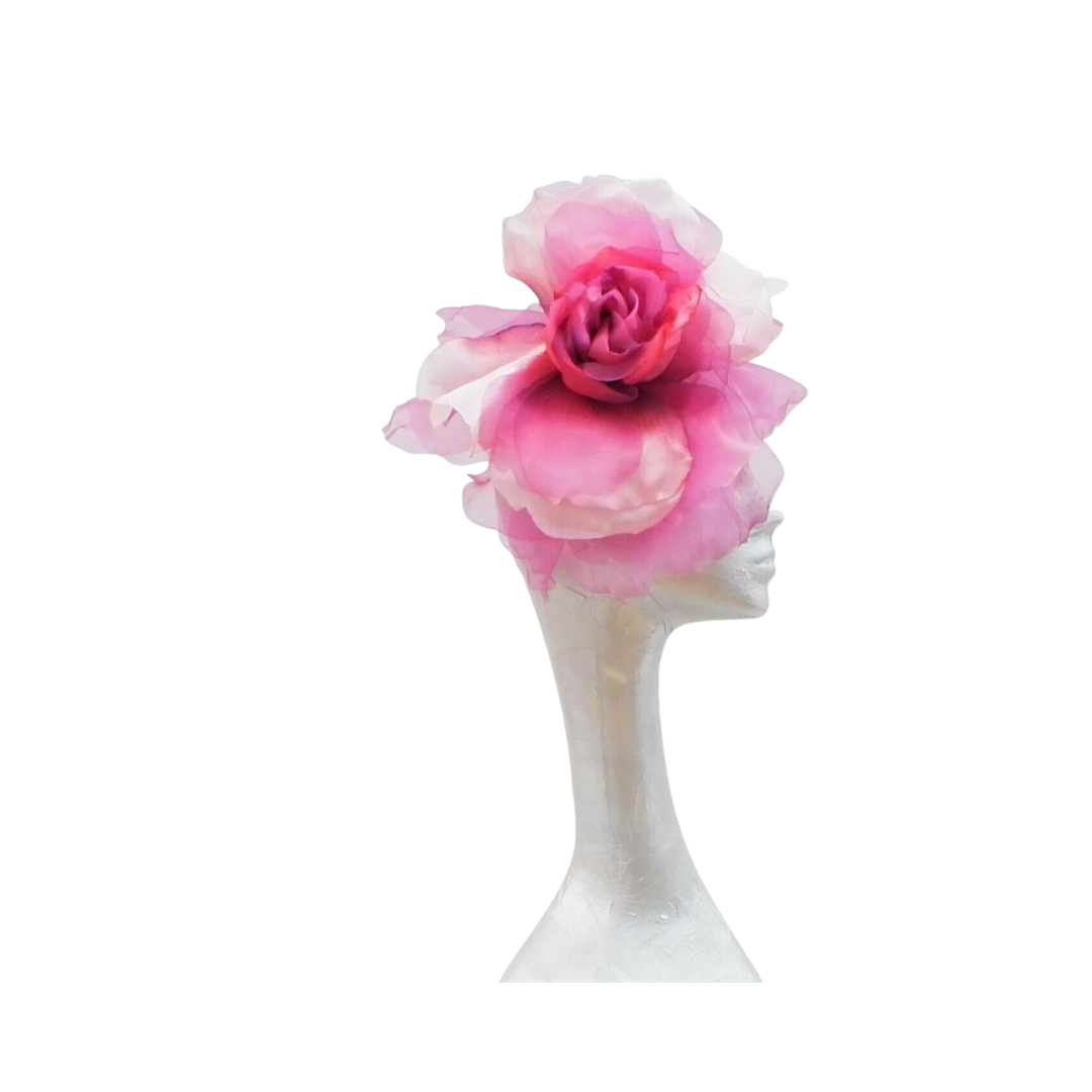 Ava--silk/organza 12" flower fascinator