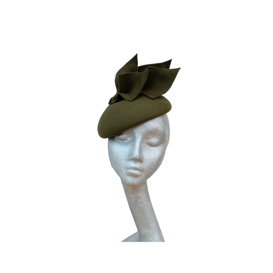 Brooklyn - Olive Felt Smartie Beret
