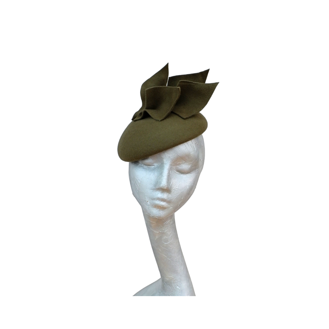 Brooklyn - Olive Felt Smartie Beret