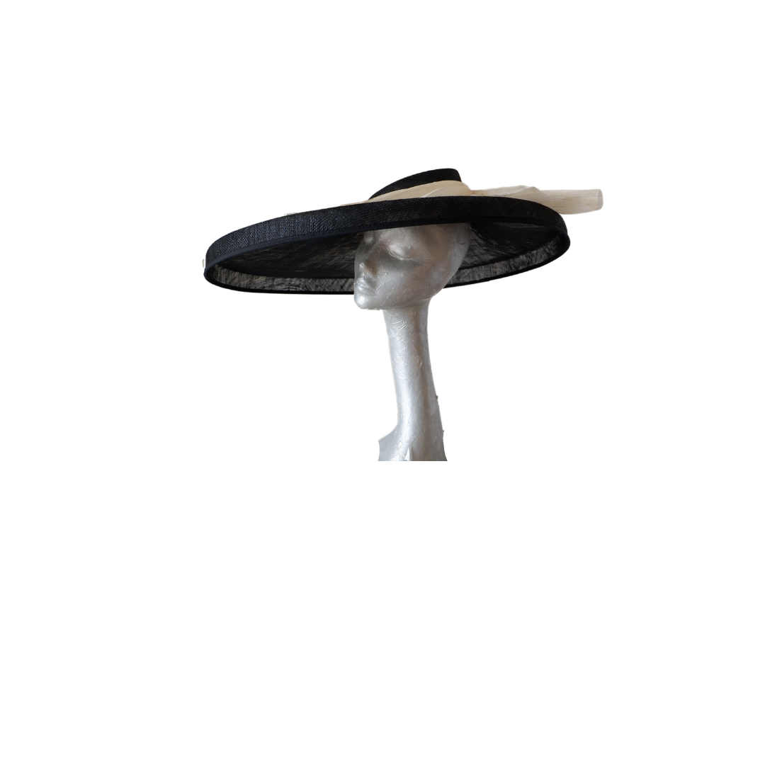 Danbury - Black & Ivory large Hat