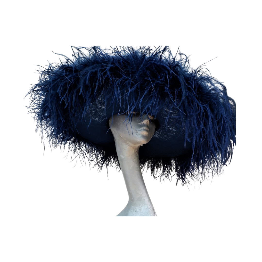 Emma - Extra large Ostrich Feather Hat
