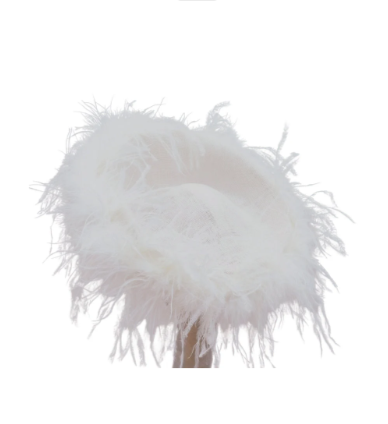 Giselle Saucer fascinator with Ostrich Feathers