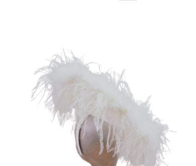 Giselle Saucer fascinator with Ostrich Feathers