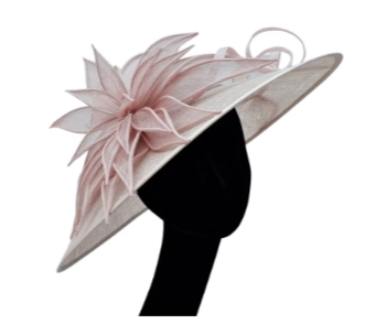 Willow Medium detailed 3 Tone Nude Sinamay fascinator