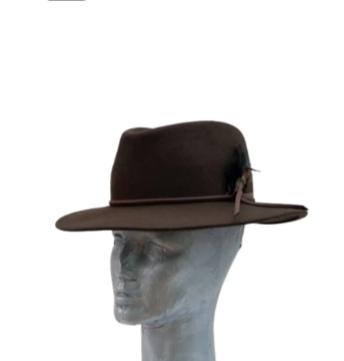 Verona - Gentleman's 100% Wool Brown Fedora