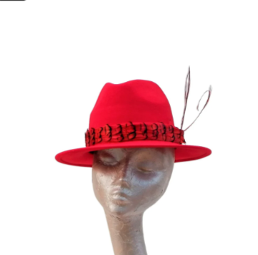Bailey - Scarlet Red Felt Fedora Hat