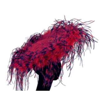 Giselle Saucer fascinator with Ostrich Feathers