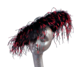 Giselle Saucer fascinator with Ostrich Feathers