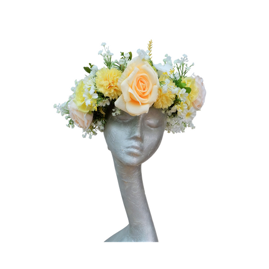 Guinevere - Floral Crown Lemon