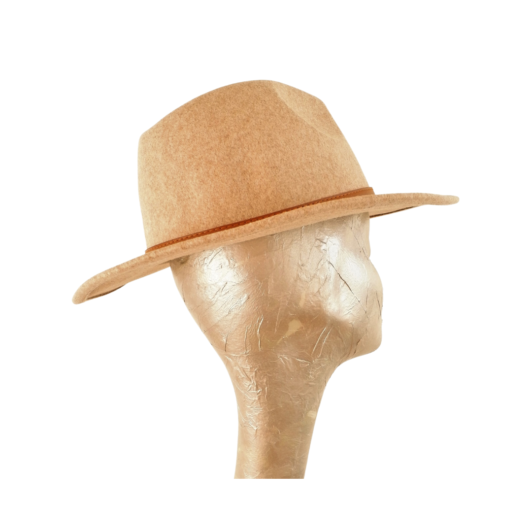Holt - Oatmeal Felt Flat Brim Flat Brim Fedora