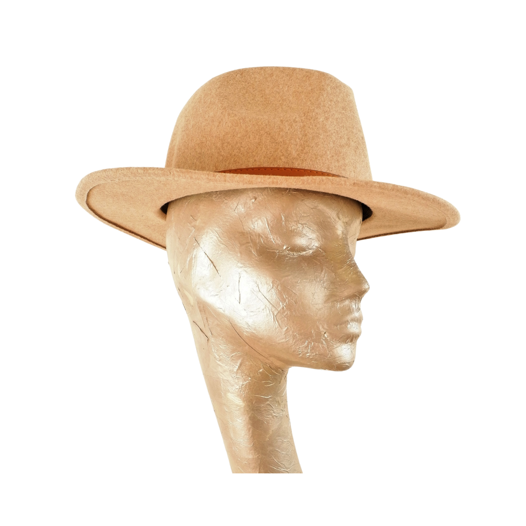 Holt - Oatmeal Felt Flat Brim Flat Brim Fedora
