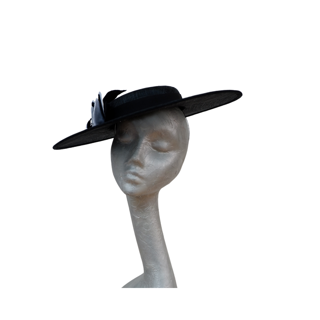 Sheldon - Black Boater hat