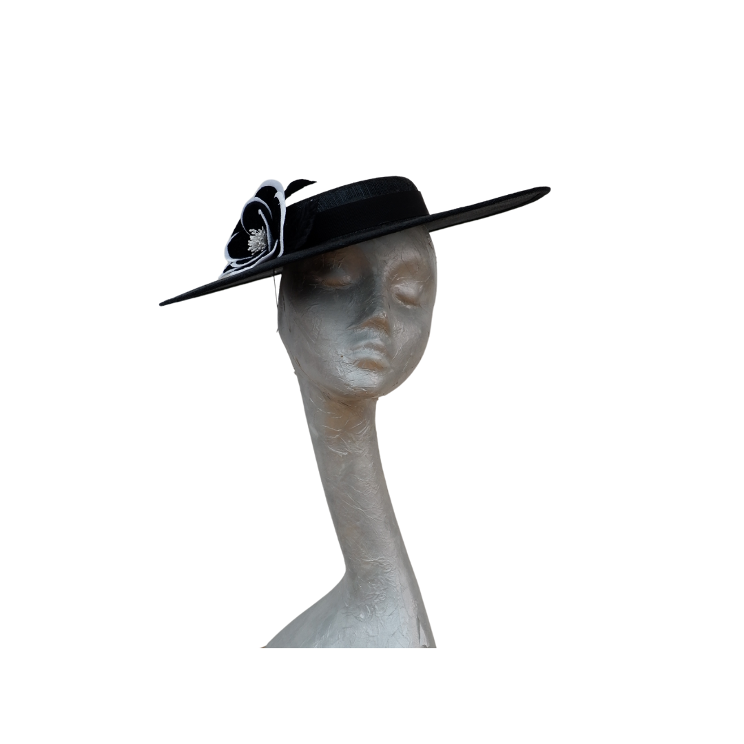 Sheldon - Black Boater hat