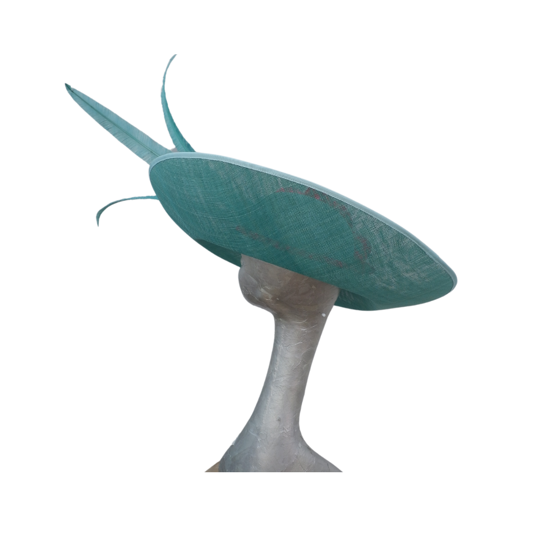 Sienna - Lagoon/Jade and hot pink  large sweeped brim hat
