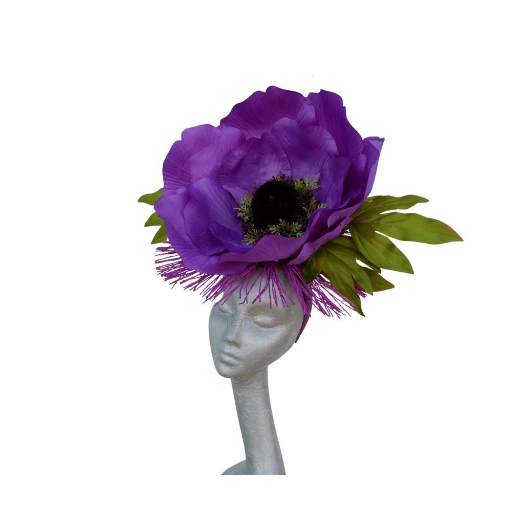 Bliss - Giant Anemone Purple Headpiece