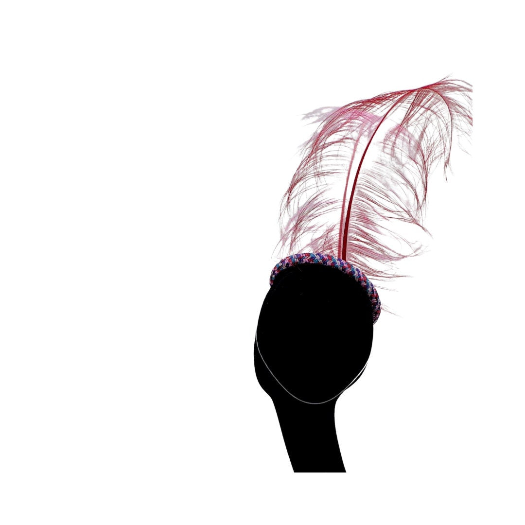 Multi Coloured Pillbox/Button Fascinator  By Hats2go