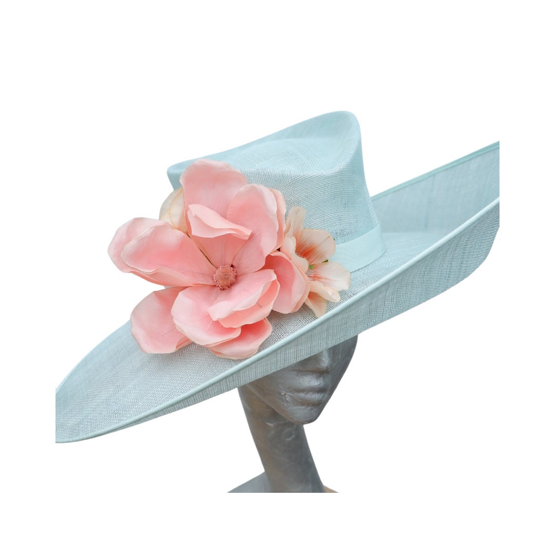 Molly - Duck Egg & Peach Hat