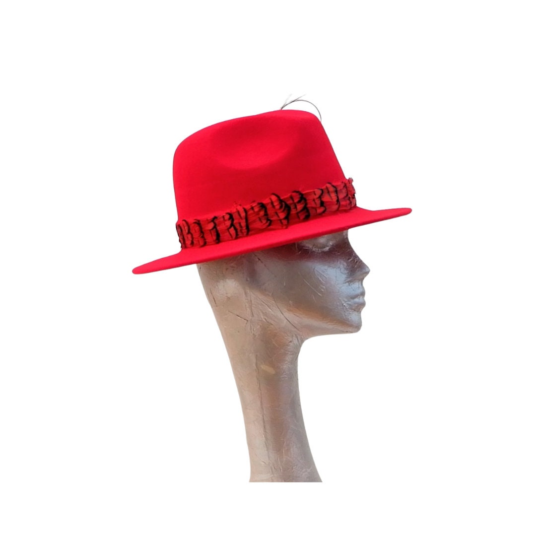 Bailey - Scarlet Red Felt Fedora Hat