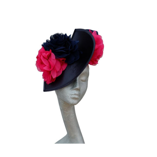Bliss - Navy & Fuchsia Satin Hatinator