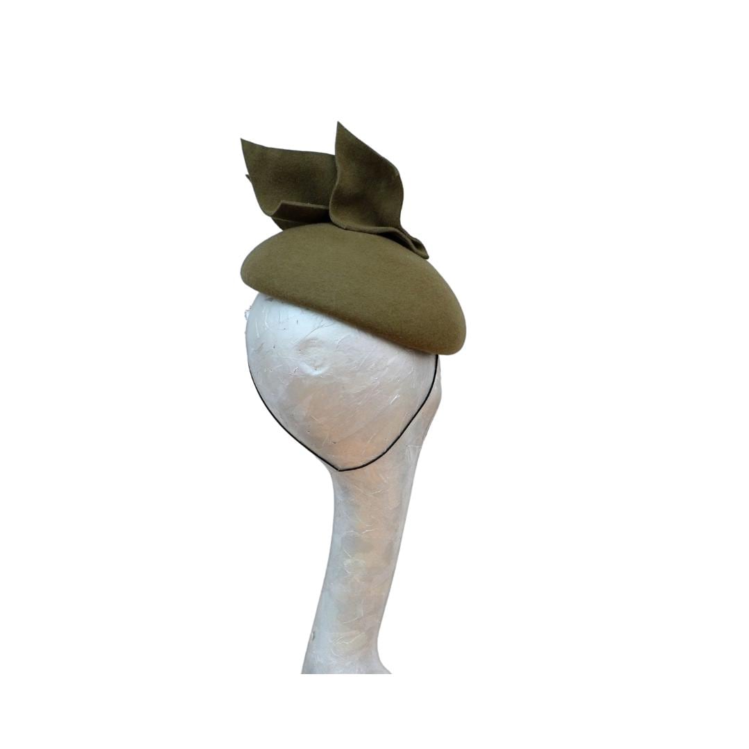 Brooklyn - Olive Felt Smartie Beret