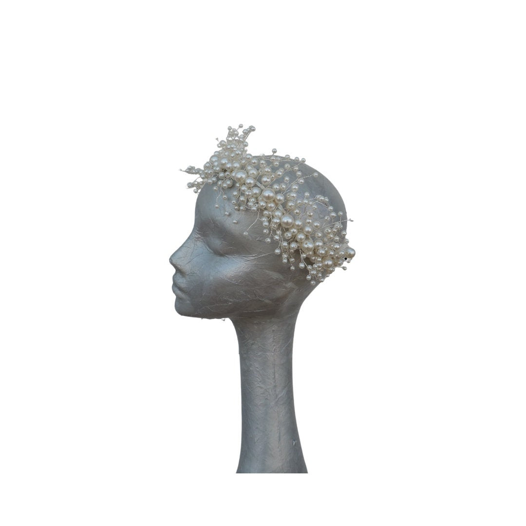 Pearl - Pearl Bridal Headdress Ivory