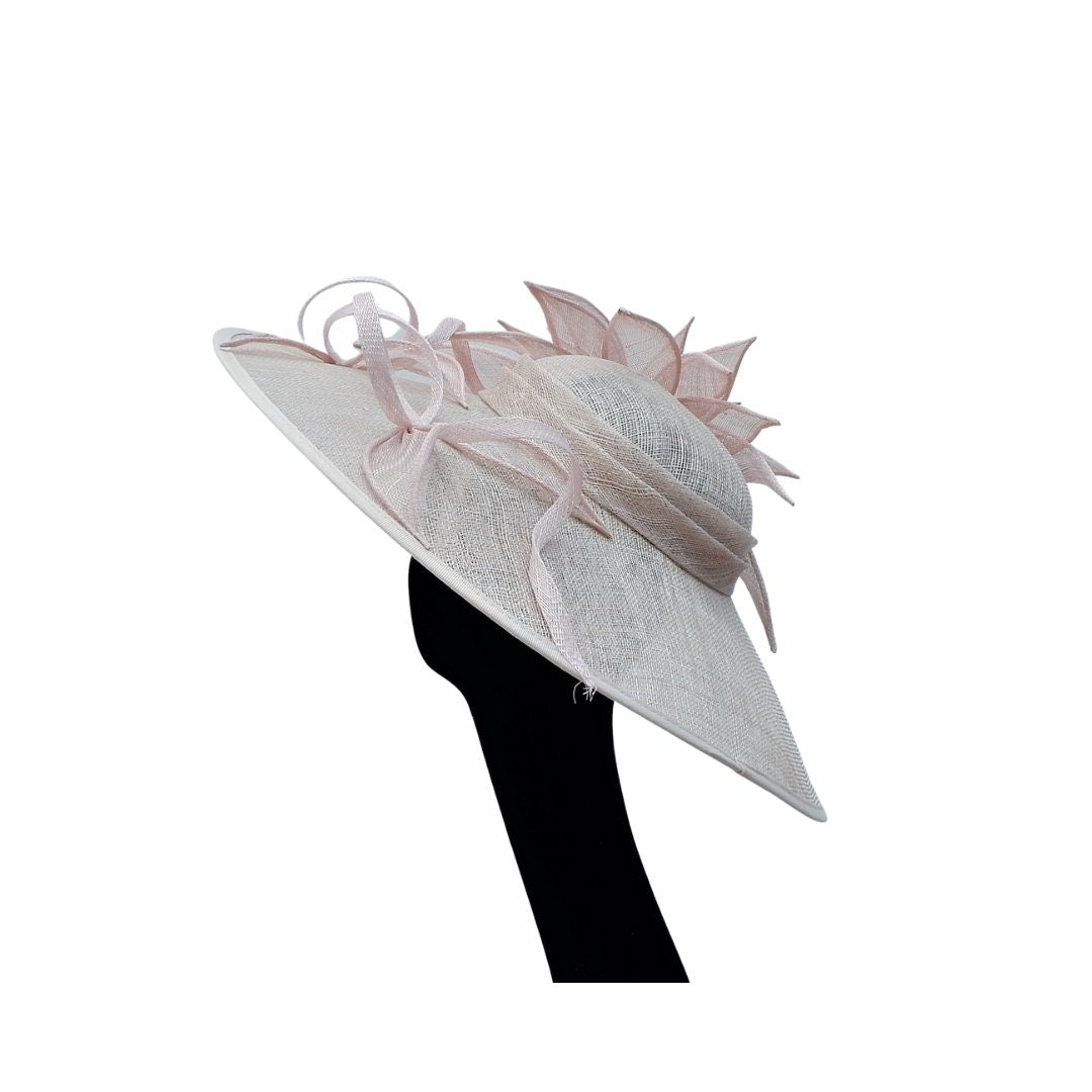 Willow Medium detailed 3 Tone Nude Sinamay fascinator