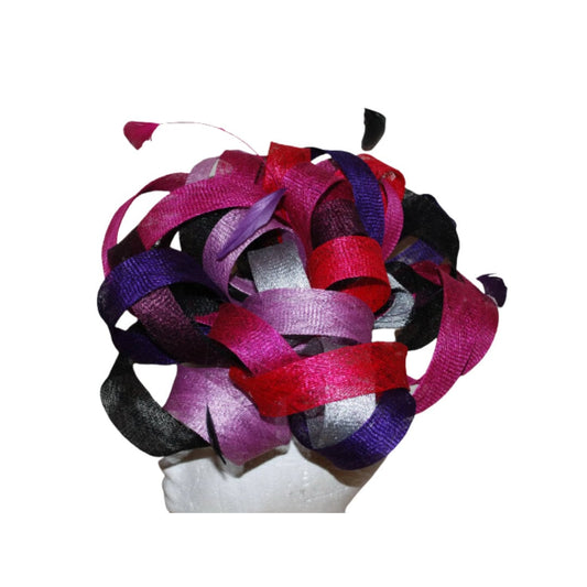 Matilda - Multi tone Pink & Purple,Lilac loopy fascinator