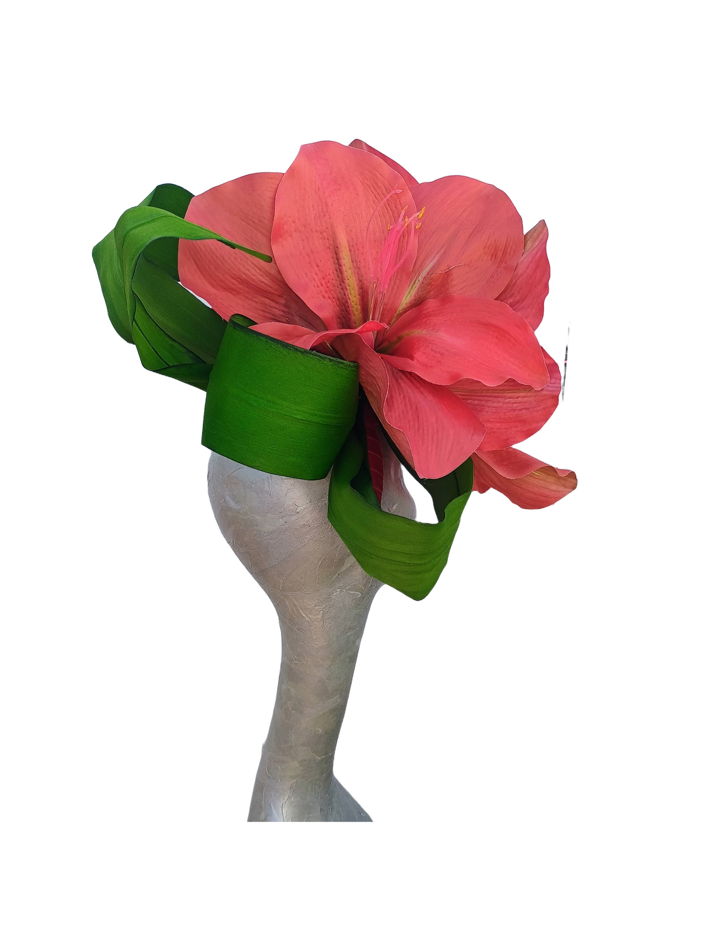 Amaryllis - Giant red Amaryllis headpiece