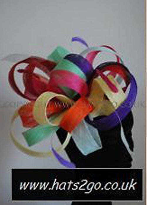 Matilda - Rainbow colours loopy fascinator