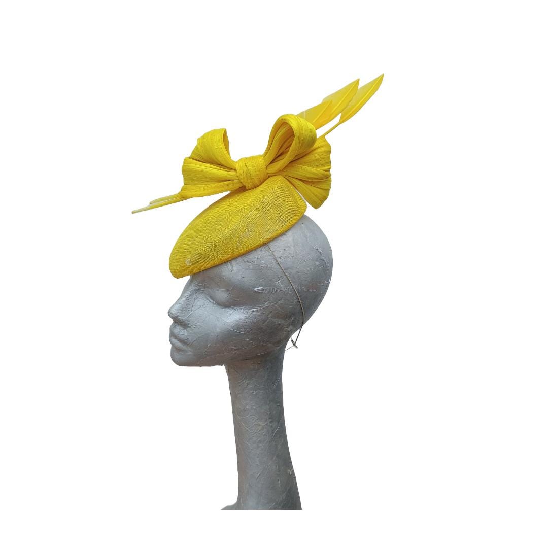 Sicily - Yellow pillbox hat