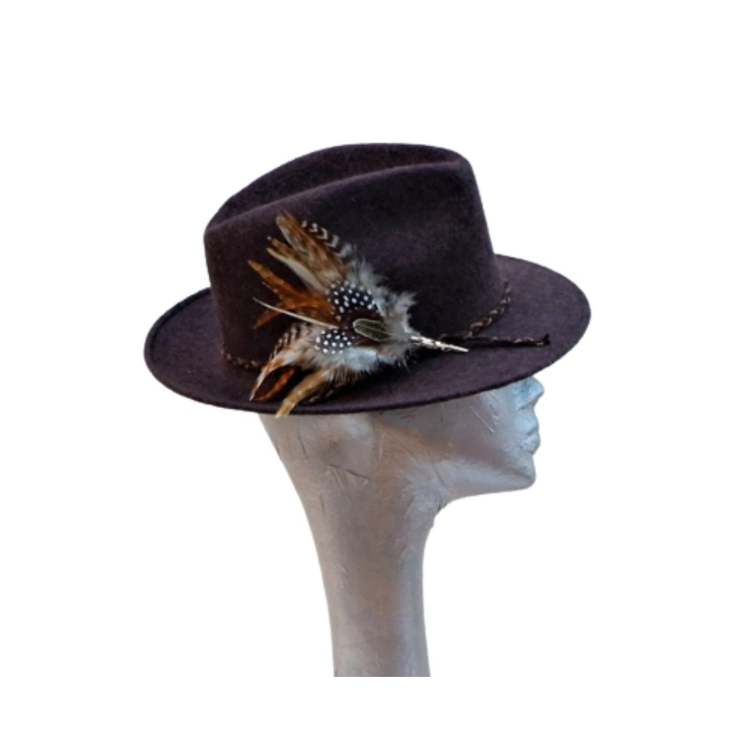 Iona - Chocolate Mix  Felt Trilby Hat