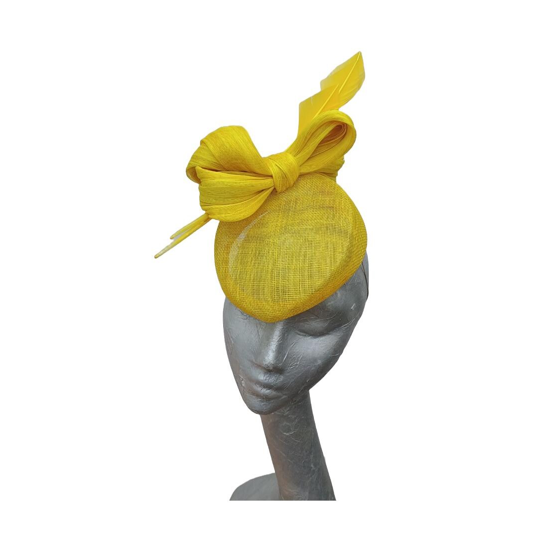 Sicily - Yellow pillbox hat