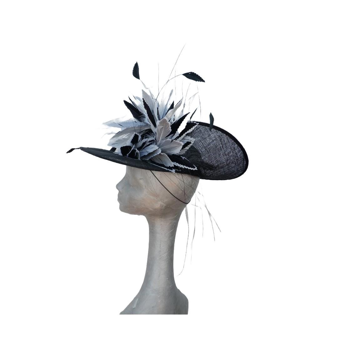 Canberra - Black & White Split brim hat