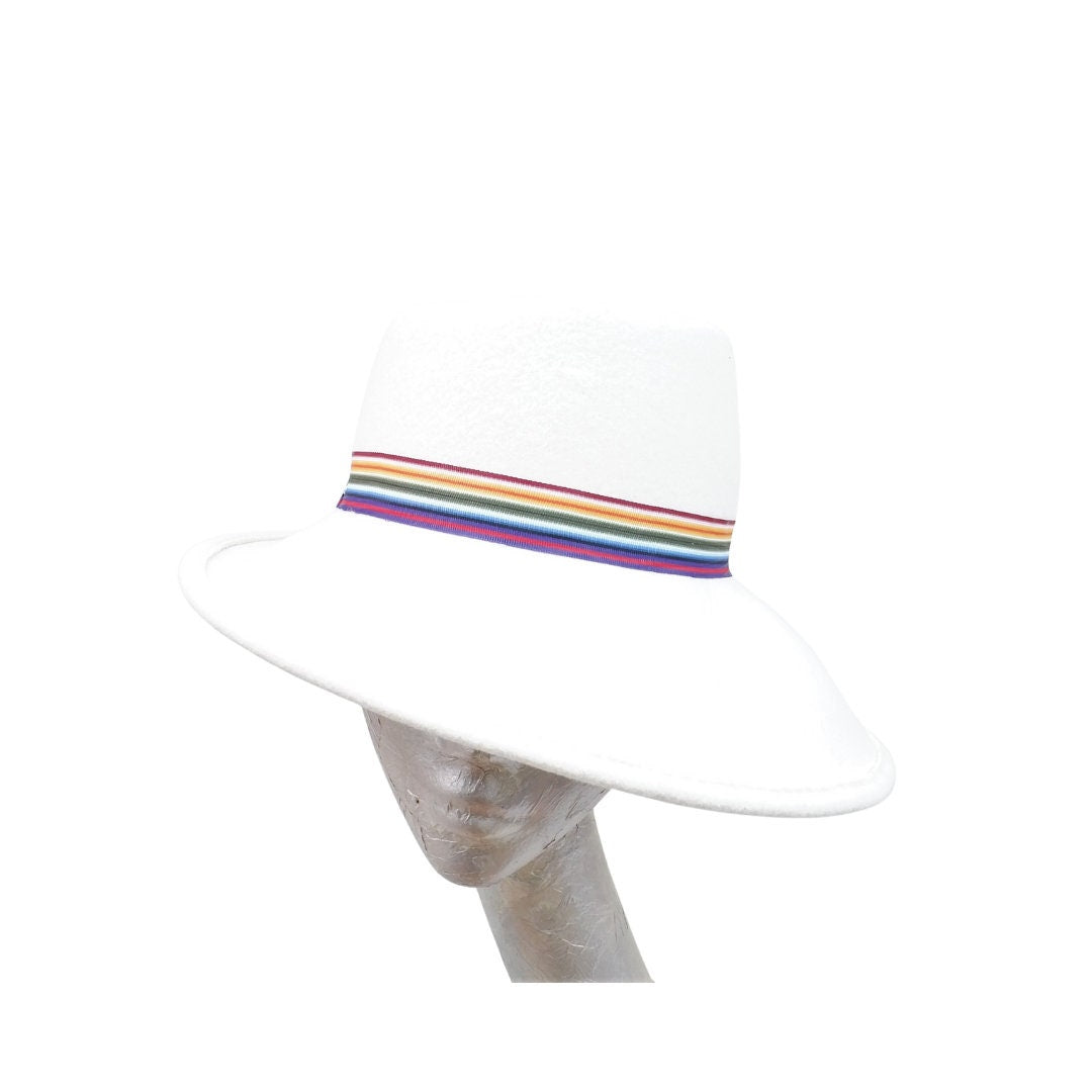 Corliss- Winter White Wool hat