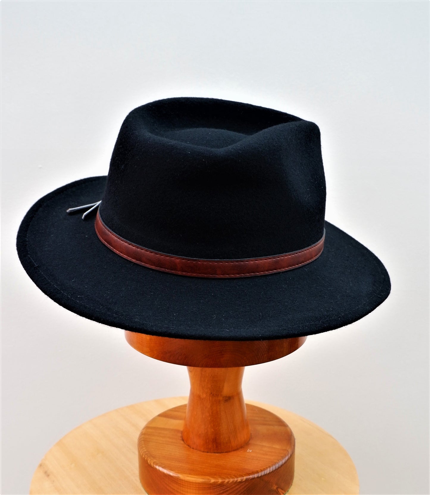 Alexander - Gentleman's 100% Wool Black Fedora Hat