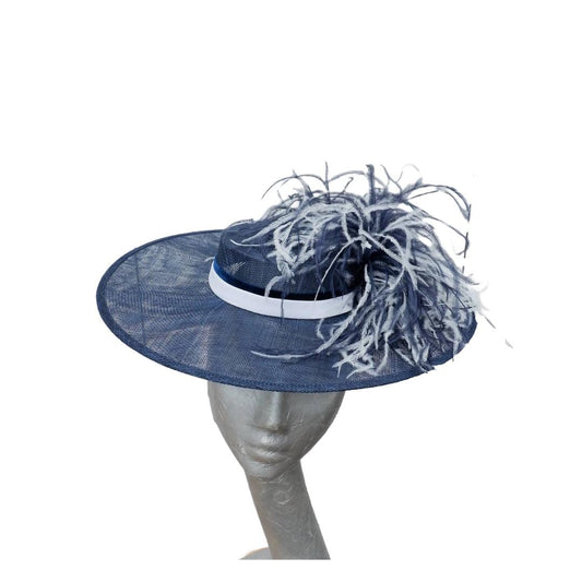 BIlie - Navy & White Boater