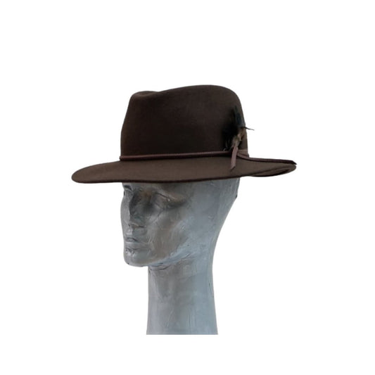 Verona - Gentleman's 100% Wool Brown Fedora