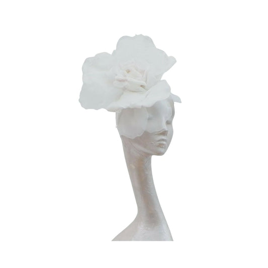 Ava-- Ivory  silk organza 12 inch flower  fascinator
