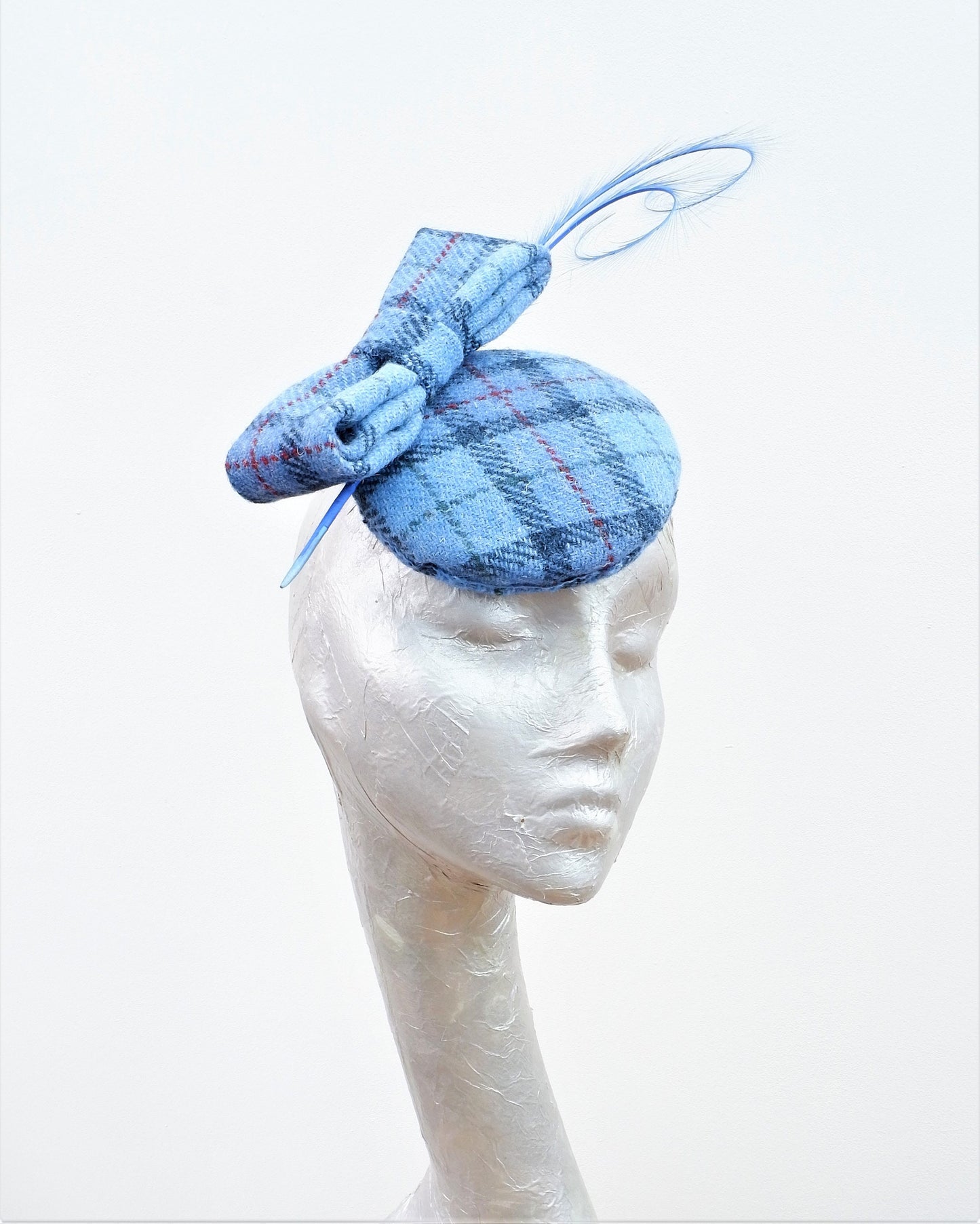 Harris - Blue Harris Tweed Cocktail button base