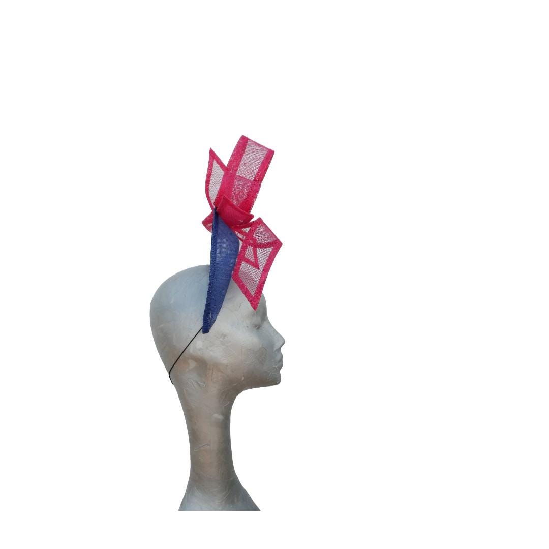 Mimi - Duchess halo headband Two tone Royal Blue and Cerise