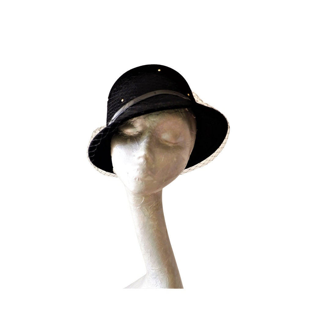 Belle - Black felt Bell Hat