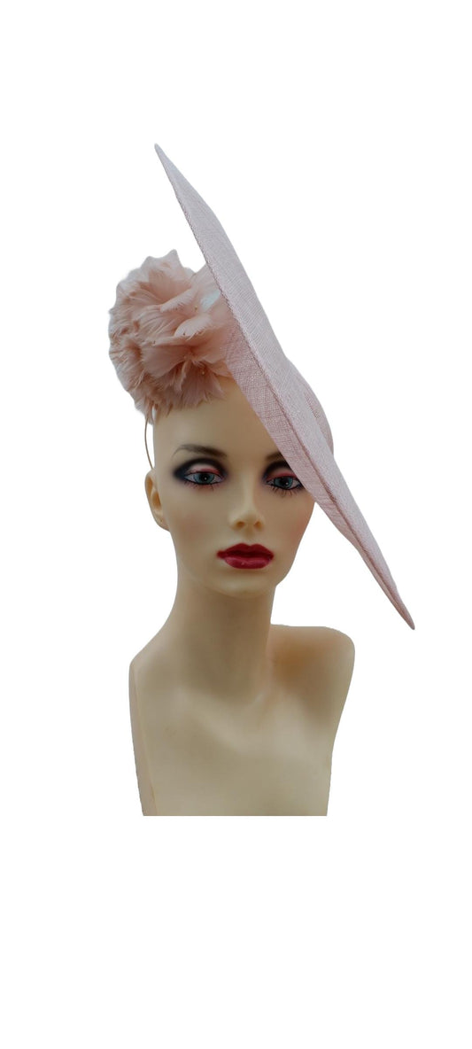 Milenco - Medium detailed Nude Sinamay fascinator