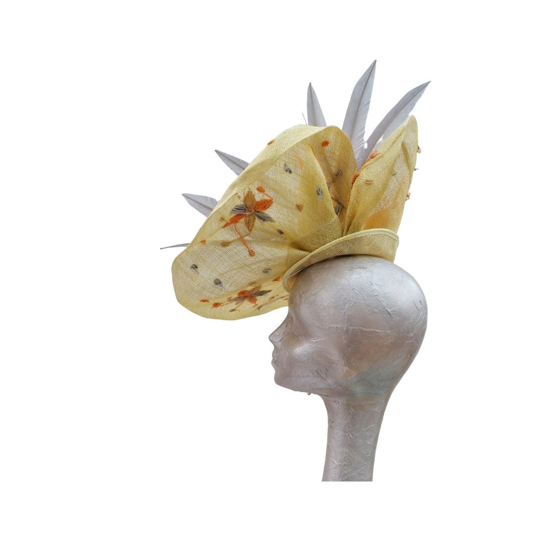 Cora - Citrus Lime, Orange & Grey hatinator