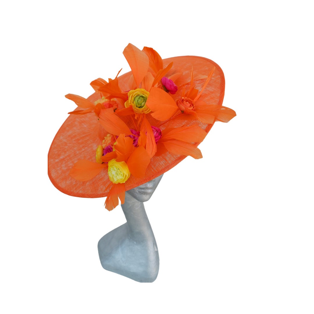 Ranunculus - Orange Sinamay Hatinator