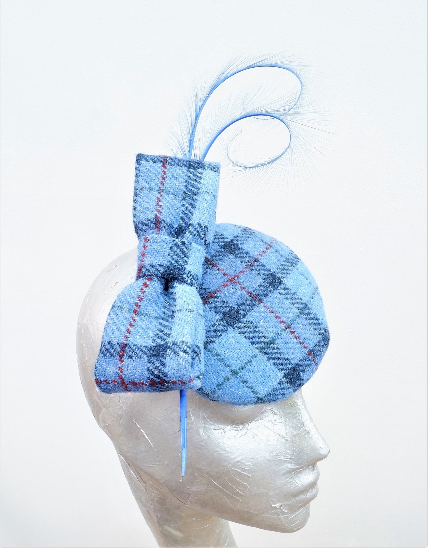 Harris - Blue Harris Tweed Cocktail button base