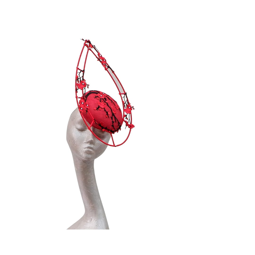 Blossom Red Cocktail Headpiece