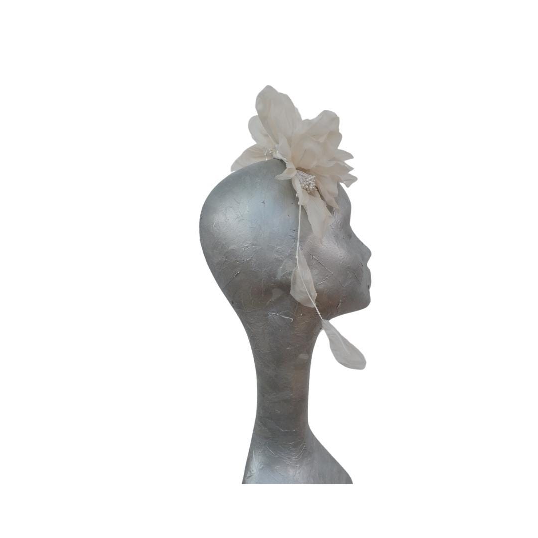 Lamour - Ivory Silk Flower headdress
