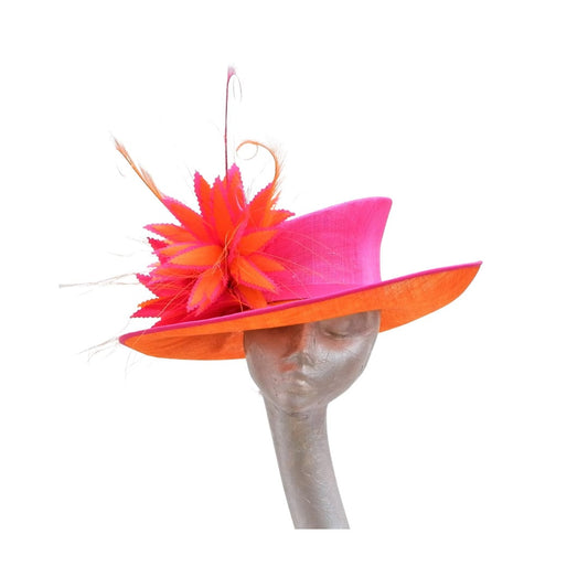 Dune -- Orange & Fuschia feature hat