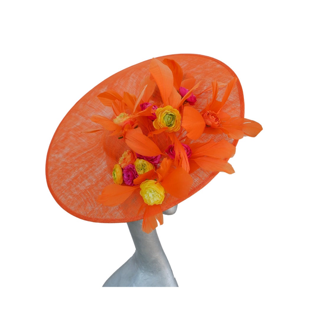 Ranunculus - Orange Sinamay Hatinator