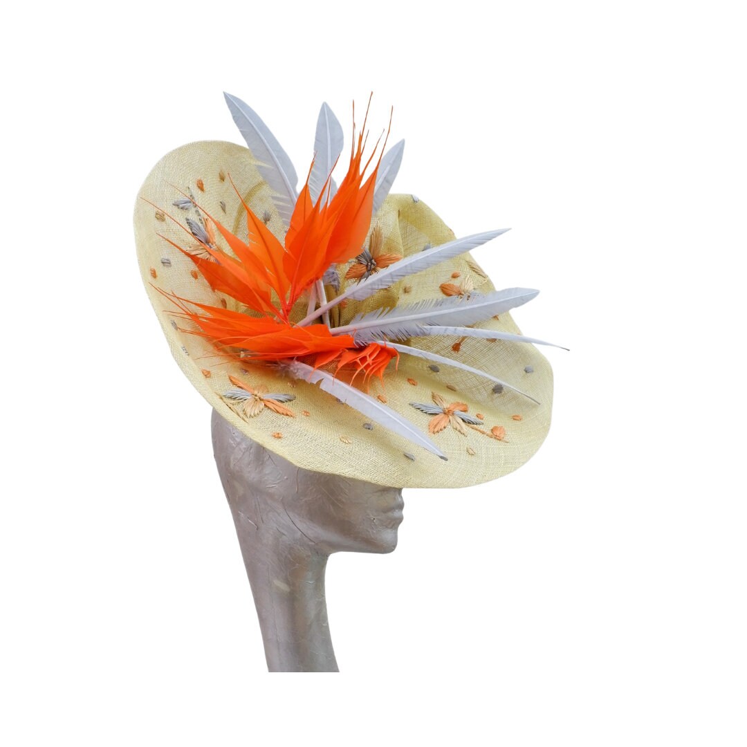 Cora - Citrus Lime, Orange & Grey hatinator